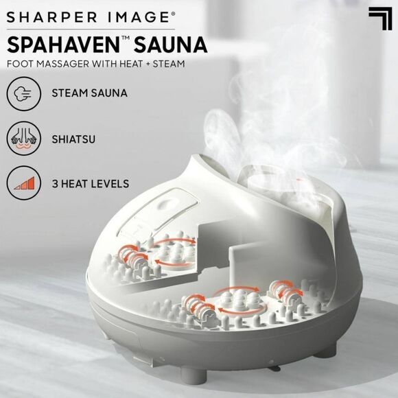 Sharper Image Spahaven Sauna Foot Massager With Heat And Steam Automatic Timers - Picture 7 of 8